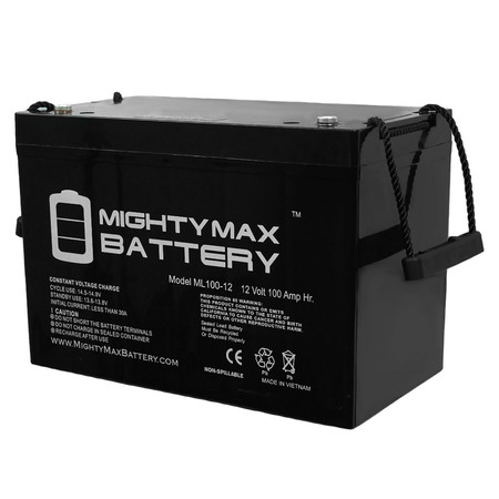 MIGHTY MAX BATTERY 12V 100AH BATTERY FOR RENOGY PV SOLAR PANELS ML100-1243